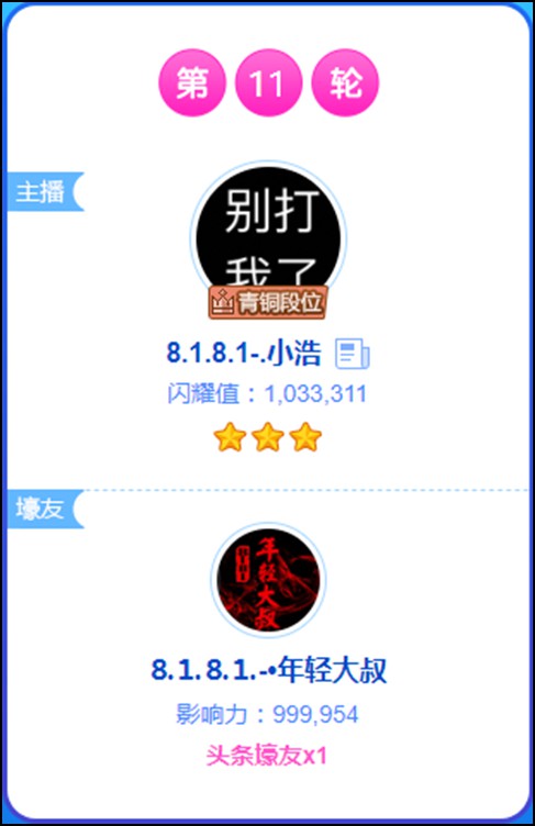 大叔豪刷999999,小浩拿下头条