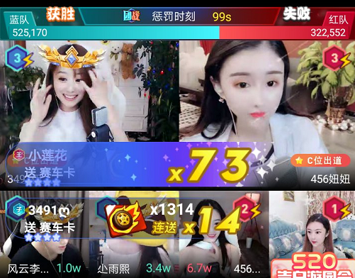 神豪小莲花豪刷,伊人团战获胜!