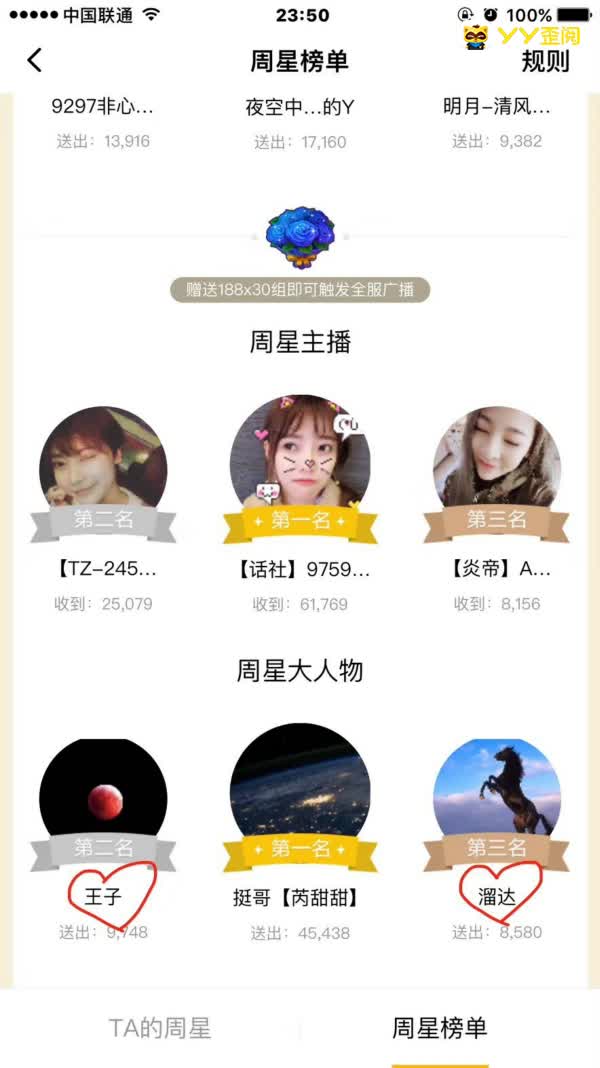 神秘大哥助满月主播周星绽放