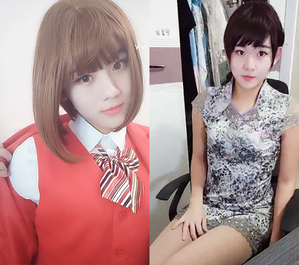 男主播女装上厕所被老妈逮正着