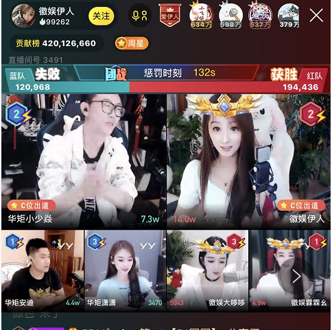 徽娱三电母组队,战团战吃鸡