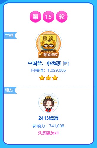 单机!微凉连续夺两轮头条