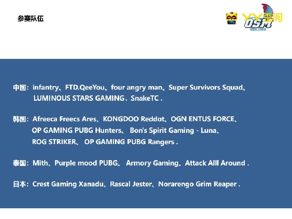 OSM正式开打，亚洲对抗YY独播！