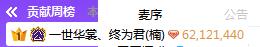 荣耀值百万神豪要为美七开国王?
