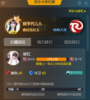 梁红获荣耀王者段位!3468给力!