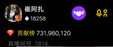 崔阿扎榜单突破七十万!