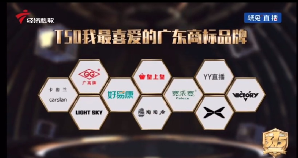 YY入选T50我最喜爱的广东商标