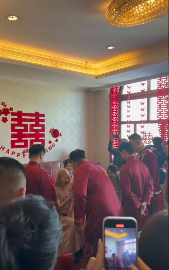 韩雅乐婚礼现场，接亲沈美嘉！