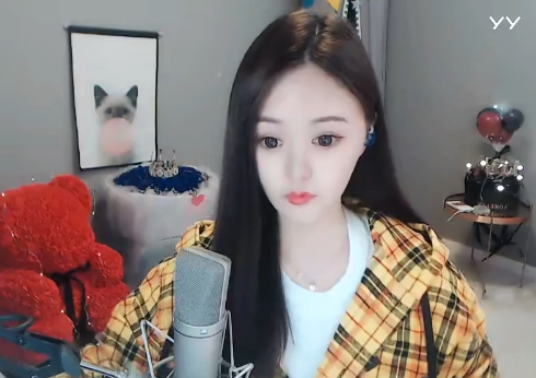 每日必看!女神洛瑶格子衫美照