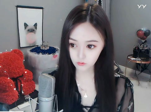 难得一见洛瑶黑色蕾丝魅力十足